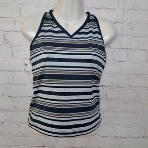 Everlast Striped Activewear Racerback Tank Top Size Large